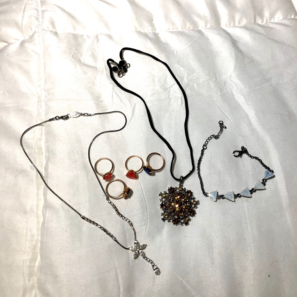 Vintage Midi Rings and Necklaces